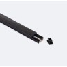 Profilé Aluminium En Saillie 12x8 pour Rubans LED jusqu'à 8 mm - Capot Noir
