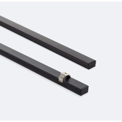 Profilé Aluminium En Saillie 12x8 pour Rubans LED jusqu'à 8 mm - Capot Noir
