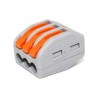 Connecteur Rapide - 3 entrées - PCT-213 pour câble électrique - 0.08-4mm²