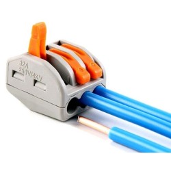 Connecteur Rapide - 3 entrées - PCT-213 pour câble électrique - 0.08-4mm²