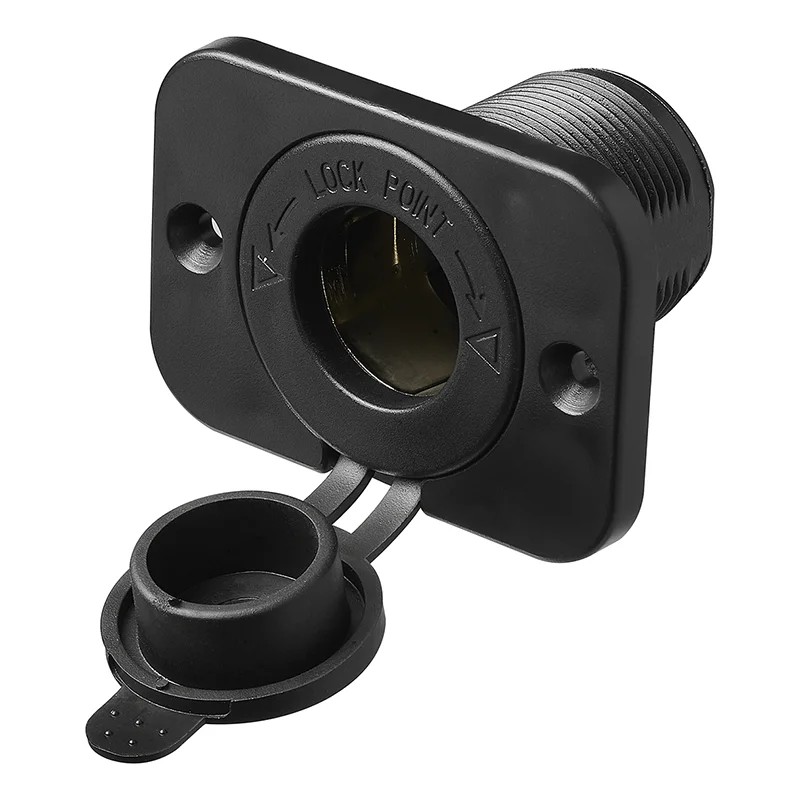 Prise Allume cigare 12 Volts à encastrer avec plaque de fixation