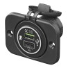 Prise chargeur USB double à encastrer Type A + Type C avec plaque de fixation