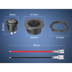 Interrupteur à bascule (ON/OFF) à encastrer 12 Volts