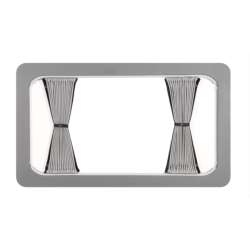 Rideaux intérieurs occultants noirs et gris - Ford Transit Custom 2012/2023 - Coté droite porte coulissante