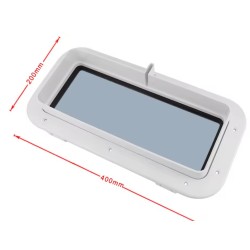 Trappe hublot cloison de séparation 400 x 200 mm - BLANC