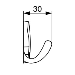 Patère - Porte Manteau serviette torchon- En zamac noir mat