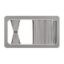 Rideaux intérieurs occultants noirs - Renault Trafic 3 - Coté gauche porte non coulissante