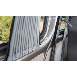 Rideaux intérieurs occultants noirs - Expert Jumpy Vivaro Proace  - Coté gauche porte non coulissante