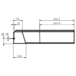 Réservoir eau propre passage de roue 100 litres sans pré-perçage