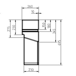 Réservoir eau propre passage de roue 100 litres sans pré-perçage