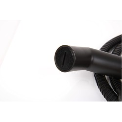 Ensemble douchette NOIR MAT avec flexible de 1,5 m et support, coulissant - CAMP 4