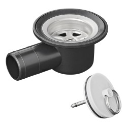 Bonde pour trou évacuation D.33 mm - Sortie D.25 mm