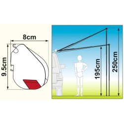 Store F35pro - 270 - Boîtier Deep Black - Toile Royal Grey - FIAMMA