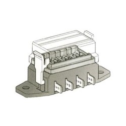 Porte-fusible fixe pour 4 fusibles enfichables