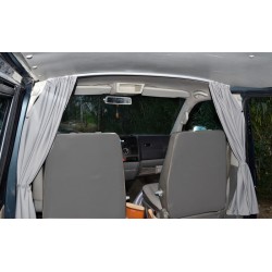 Rideau de séparation Carbest pour cabine conducteur VW T5/T6, gris, 2 plis