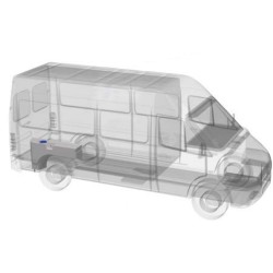 Réservoir eau propre passage de roue droit 112 litres sans trou de vidange