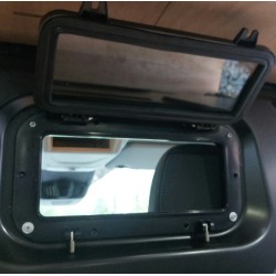 Trappe hublot cloison de séparation 400 x 200 mm - NOIR