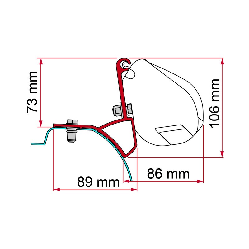 Kit adaptateur F35 Trafic Vivaro après 2015 - FIAMMA