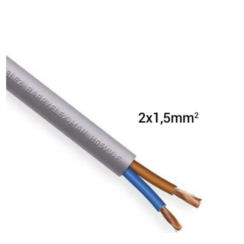 Câble électrique 2 x 1,5 mm² souple H05VV-F - Miguèlez