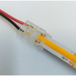Connecteur Cablé LED 12/24V DC SMD et COB IP20 largeur 8mm