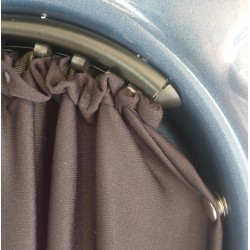 Peugeot Expert après 2016 - Rideaux intérieurs occultants noirs - Coté droite porte coulissante