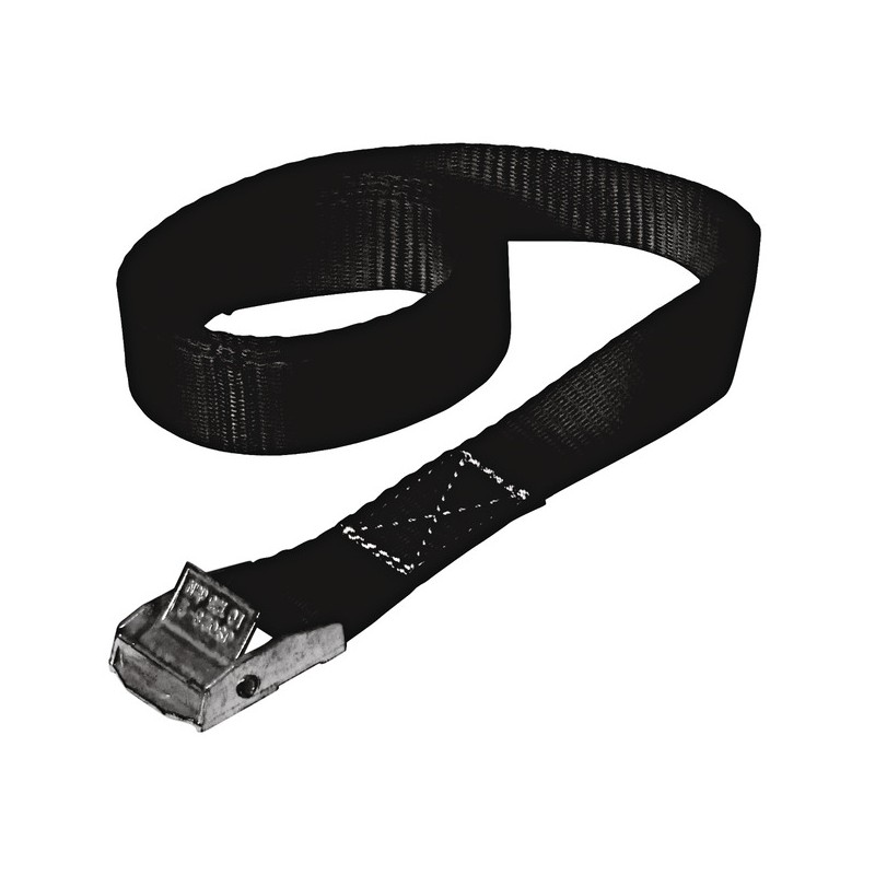Sangles d'arrimage noir avec boucle de serrage L. 1,10 mètres (x2)