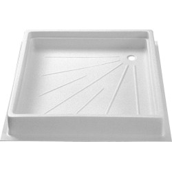 Receveur de douche 600 x 600 x 102 mm - Non découpable - En ABS - Blanc