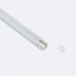 Profilé Aluminium En Saillie 12x8 pour Rubans LED jusqu'à 8 mm - Capot Semi Transparent