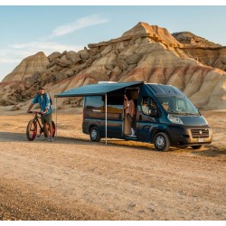Store F80s Ducato - 320 - Boîtier Deep Black - Toile Royal Grey - Fiamma