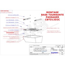 VW T5 / T6 / T6.1 - Embase pivotante siège passager - SCOPEMA