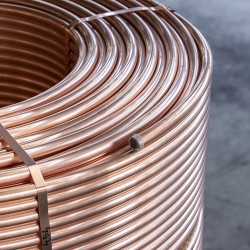 Tuyau gaz en cuivre recuit diamètre 6 mm intérieur / 8 extérieur