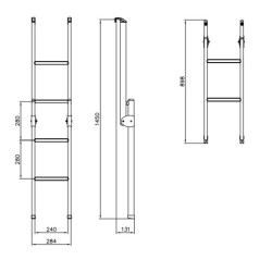 Échelle d'accès pour les mezzanines ou les lits superposés - CTA