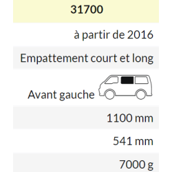 Baie coulissante Expert Jumpy Proace Avant gauche après 2016 - Carbest
