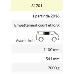 Baie coulissante Expert Jumpy Proace Avant droite après 2016 - Carbest