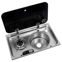 Evier + Gaz avec couvercle - 526 mm x 326 mm - CARBEST