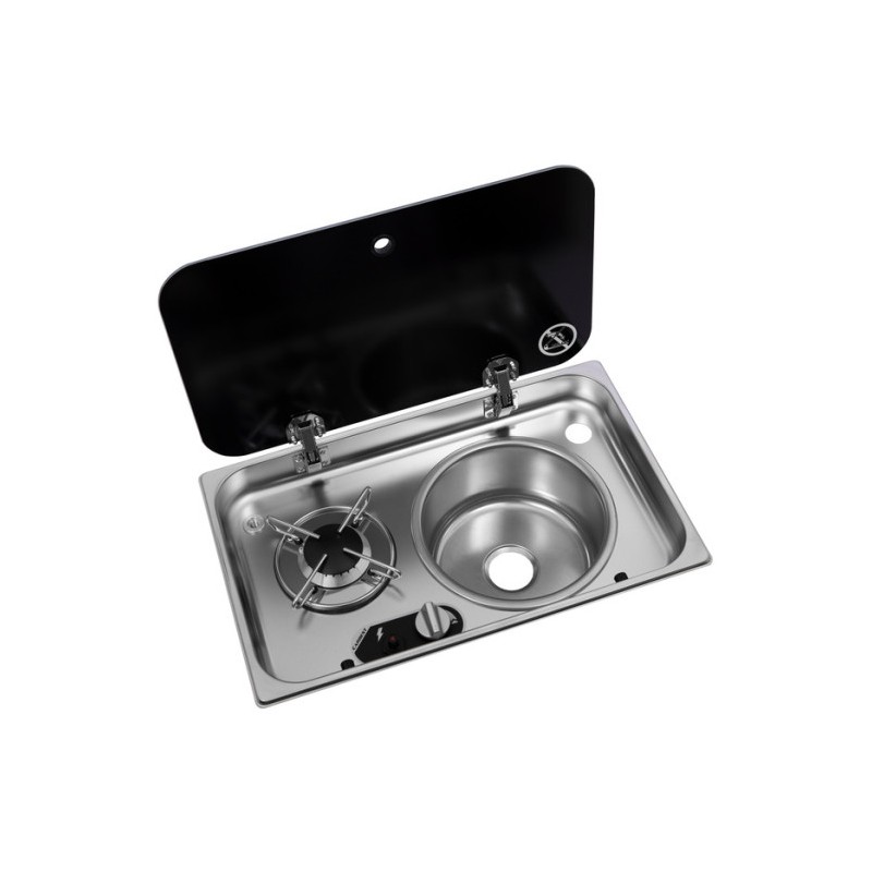Evier + Gaz avec couvercle - 526 mm x 326 mm - CARBEST