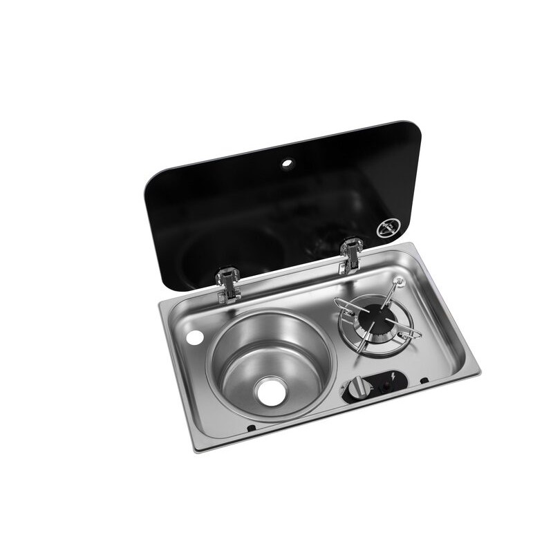 Evier + Gaz avec couvercle - 526 mm x 326 mm - CARBEST