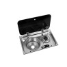 Evier + Gaz avec couvercle - 526 mm x 326 mm - CARBEST
