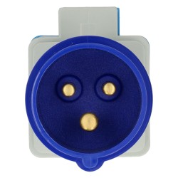 Adaptateur fiche P17 vers prise francaise monobloc - HABA