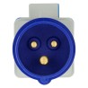 Adaptateur fiche P17 vers prise francaise monobloc - HABA