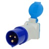 Adaptateur fiche P17 vers prise francaise monobloc - HABA