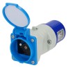 Adaptateur fiche P17 vers prise francaise monobloc - HABA