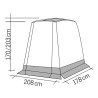 Tente arrière TRAPEZ pour Caddy surface de base L 208 x P 178cm - REIMO TENT