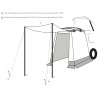 Tente arrière TRAPEZ pour Caddy surface de base L 208 x P 178cm - REIMO TENT