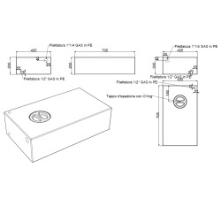 Réservoir 51 litres - eaux propres - OSCULATI