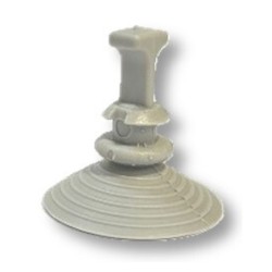 Lot de 10 ventouses en plastique gris