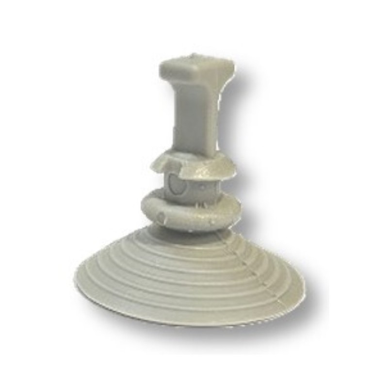 Lot de 10 ventouses en plastique gris
