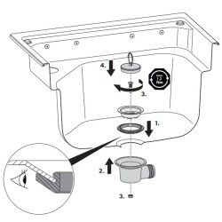 Bonde pour trou évacuation D.39 mm - DOMETIC