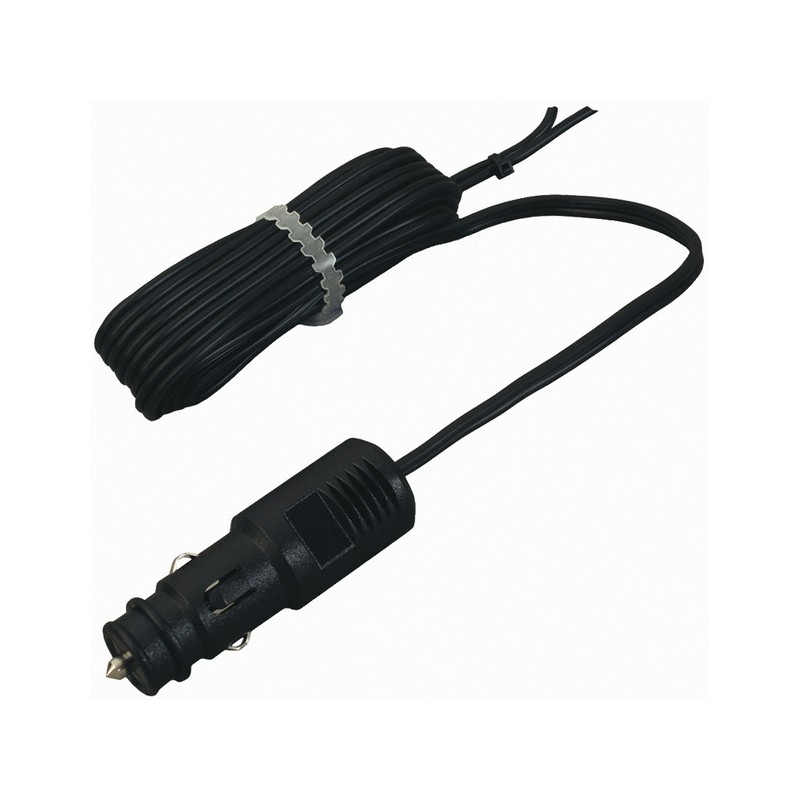 Fiche allume-cigare avec câble 2,5 mm² pré-câblé