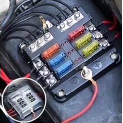 Boîte porte 6 fusibles avec répartiteur négatif intégré  - CARBEST